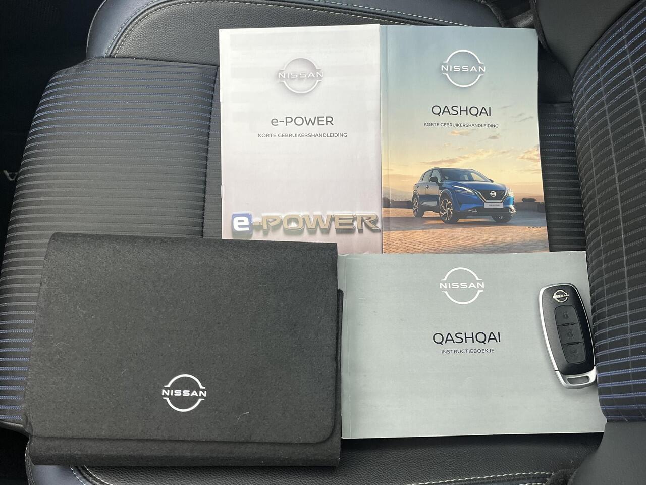 Nissan QASHQAI 1.5 e-Power Tekna / Panoramadak / 360° Camera / HUD / Apple Carplay & Android Auto / Keyless Entry & Start / Elektrische Achterklep / Adaptieve Cruise Control / Climate Control / Elektrisch Verstelbare Bestuurdersstoel / Parelmoer metallic