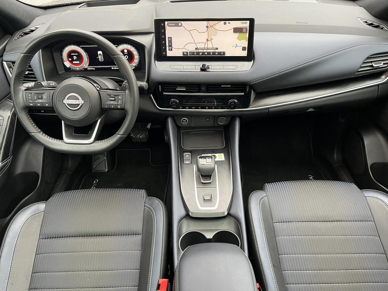 Nissan QASHQAI 1.3 MHEV Xtronic Tekna / all seasons / Vaste Trekhaak 13-polig (Trekgewicht 1.800kg) / Panoramadak / 360° Camera / HUD / Adaptieve Cruise Control / Apple Carplay & Android Auto / Navigatie full map / Keyless Entry & Start / Climate Control