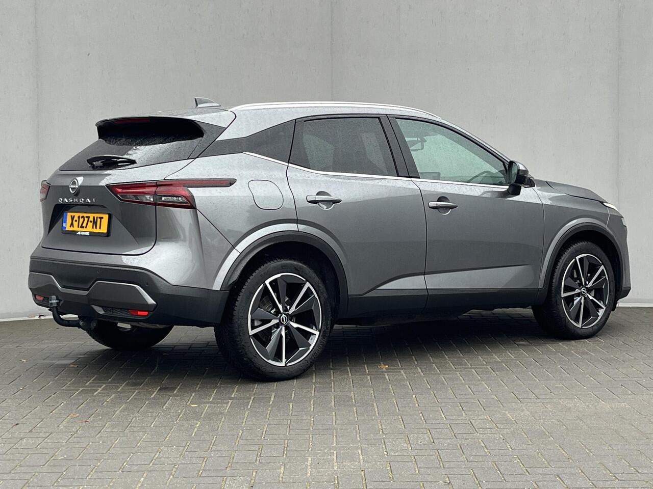Nissan QASHQAI 1.3 MHEV Xtronic Tekna / all seasons / Vaste Trekhaak 13-polig (Trekgewicht 1.800kg) / Panoramadak / 360° Camera / HUD / Adaptieve Cruise Control / Apple Carplay & Android Auto / Navigatie full map / Keyless Entry & Start / Climate Control