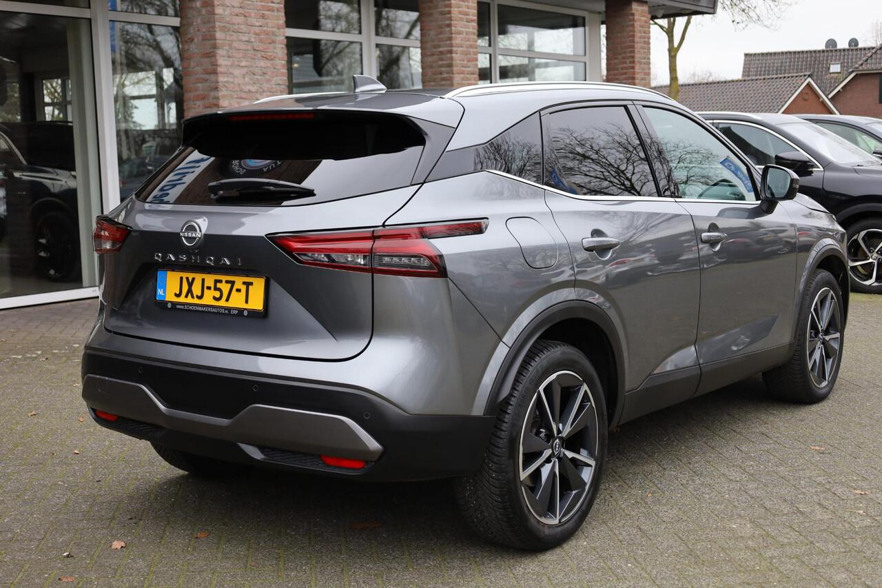 Nissan QASHQAI 1.3 MHEV Xtronic Tekna Plus PANO HUD MASSAGE MEMORY CARPLAY 360-CAM LEER STOEL/STUUR/RUITVERW. DAB ACC 2XPDC 19''LMV ENZ.ENZ.