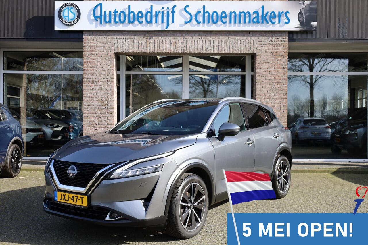 Nissan QASHQAI 1.3 MHEV Xtronic Tekna Plus PANO HUD MASSAGE MEMORY CARPLAY 360-CAM LEER STOEL/STUUR/RUITVERW. DAB ACC 2XPDC 19''LMV ENZ.ENZ.