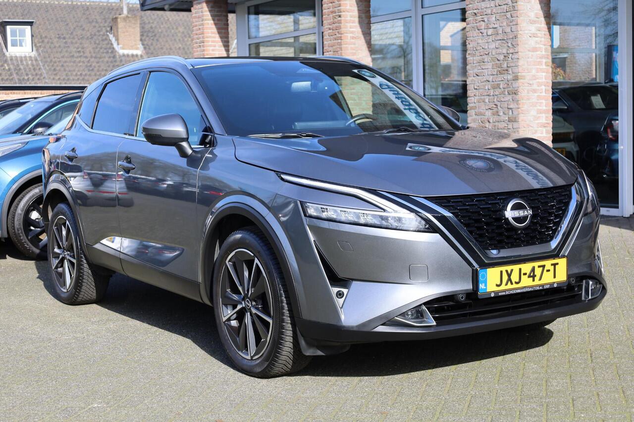 Nissan QASHQAI 1.3 MHEV Xtronic Tekna Plus PANO HUD MASSAGE MEMORY CARPLAY 360-CAM LEER STOEL/STUUR/RUITVERW. DAB ACC 2XPDC 19''LMV ENZ.ENZ.