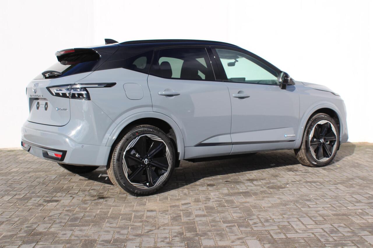 Nissan QASHQAI 1.5 e-Power N-Design Automaat / Lederen bekleding / Verwarmbare voorruit / Stoelverwarming / 360 graden camera / Panoramadak