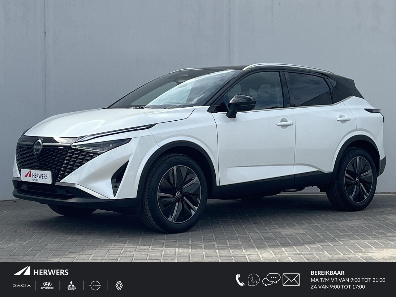 Nissan QASHQAI 1.3 MHEV Xtronic Tekna Automaat / ¤4.000,- Nissan Voorraadvoordeel / NIEUW uit voorraad leverbaar! / Panoramadak / Googlemaps Navigatie / HUD / 360° Camera / Apple Carplay & Android Auto / Elektrische Achterklep / Stuur- en Stoelverwarming voor / Voorruit