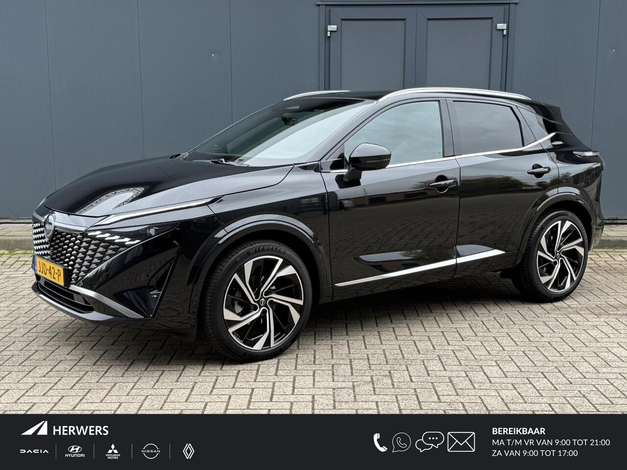 Nissan QASHQAI 1.3 MHEV Xtronic Tekna Plus / Nieuw Model / Facelift / 1800kg Trekgewicht / HUD / Apple Carplay Android Auto / Panoramadak / Stuur-, Stoel en Voorruitverwarming / Elektrische achterklep / Stoel met massage functie