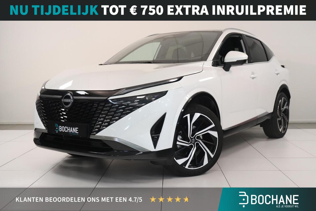 Nissan QASHQAI 1.3 MHEV Xtronic Tekna Plus | 360° Camera | Matrix LED | Panoramadak | Lederen bekleding | AppleCarplay AndroidAuto | Elektr. Stoelen |