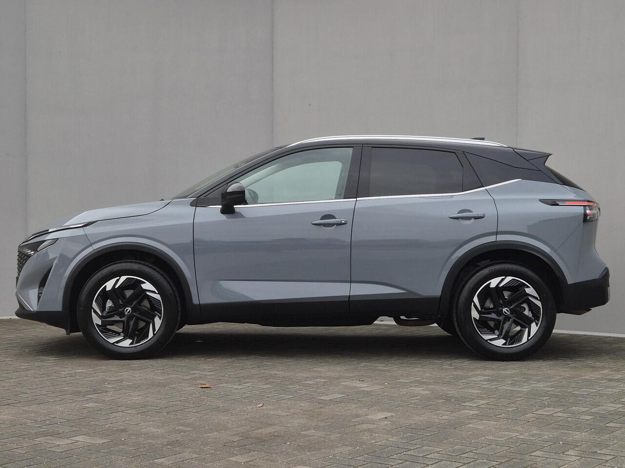 Nissan QASHQAI 1.3 MHEV Xtronic N-Connecta Automaat / Cold Pack / Pack Easy / Nieuw Model / Facelift / HUD / Trekgewicht 1800 kg / Elektrische achterklep / Stuur-, Stoel en Voorruit verwarming / Rondomzicht camera / Adaptief CC /