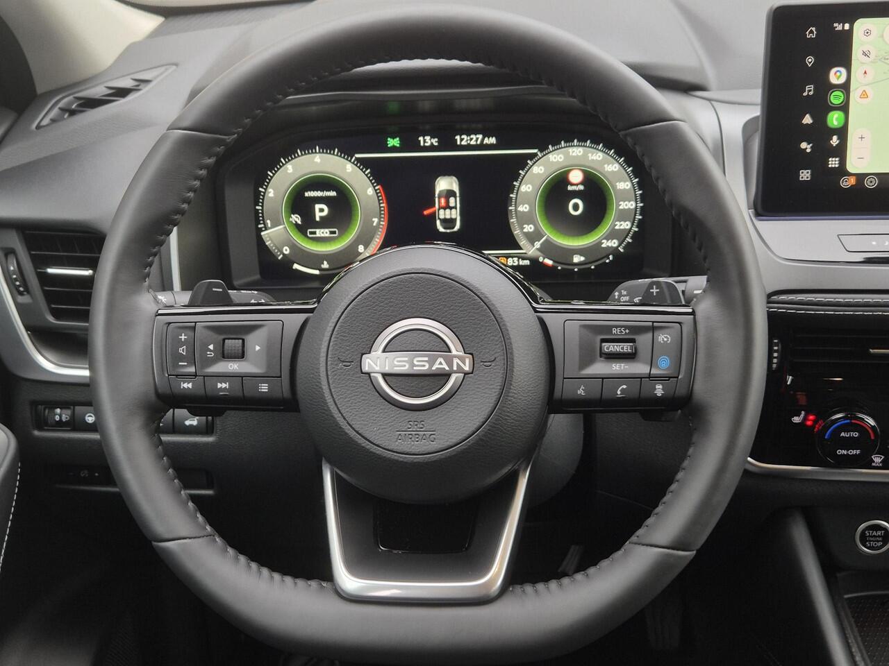 Nissan QASHQAI 1.3 MHEV Xtronic N-Connecta Automaat / Cold Pack / Pack Easy / Nieuw Model / Facelift / HUD / Trekgewicht 1800 kg / Elektrische achterklep / Stuur-, Stoel en Voorruit verwarming / Rondomzicht camera / Adaptief CC /