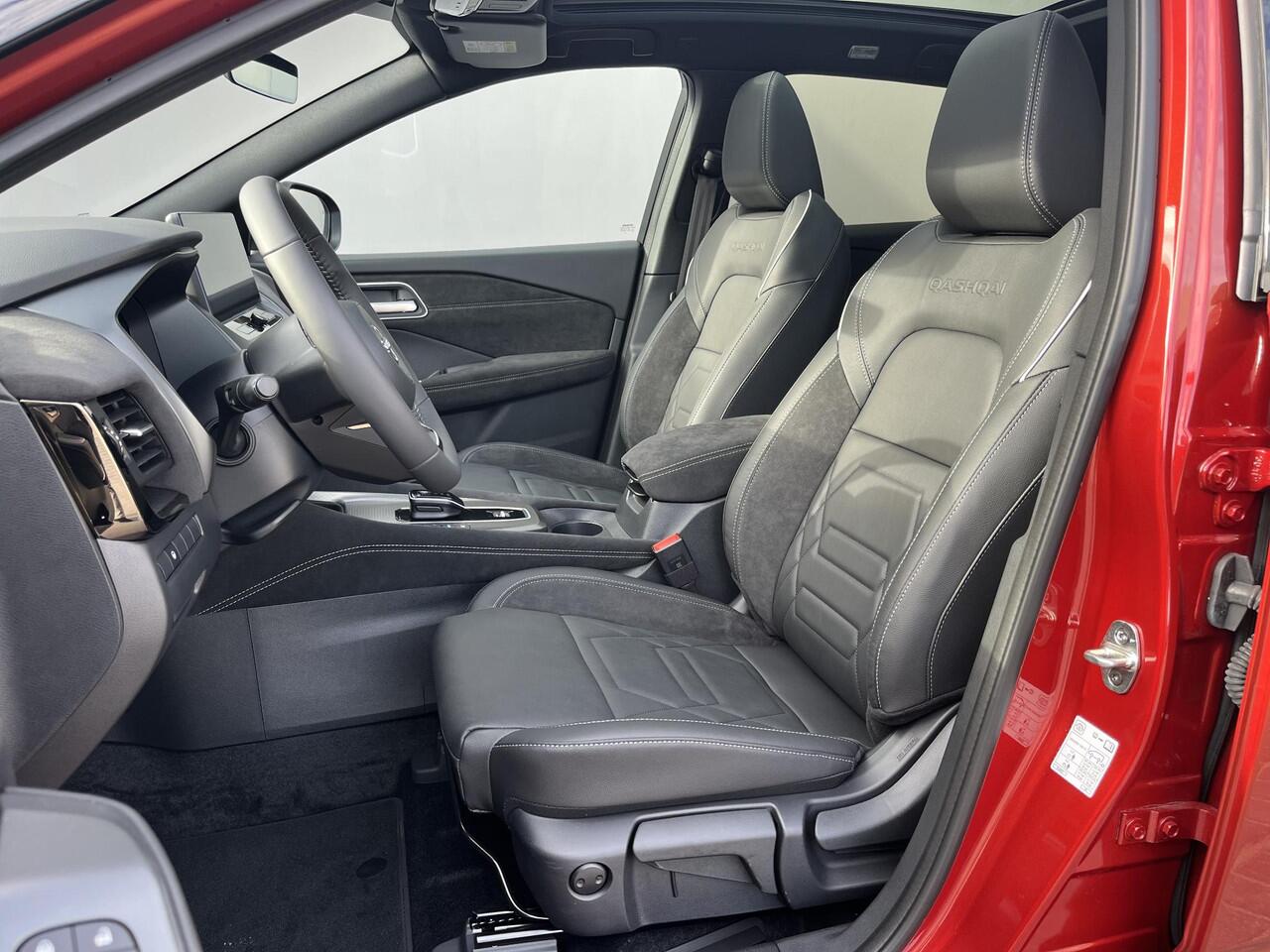 Nissan QASHQAI 1.5 e-Power N-Design / Panoramadak / 360° Camera / Apple Carplay & Android Auto / Navigatie full map / Stuur- en Stoelverwarming / Voorruit Verwarming / Keyless Entry & Start / Adaptieve Cruise Control / Climate Control / Alcantara Bekleding /