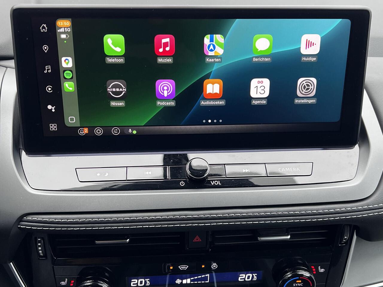 Nissan QASHQAI 1.3 MHEV Xtronic N-Connecta / Fabrieksgarantie tot 03-2028 / Facelift Nieuw Model / Cold Pack / HUD / Trekgewicht 1800 kg / Stuur-, Stoel en Voorruit verwarming / Elektrische achterklep / Camera 360° / Adaptief CC / Apple Carplay Android Auto /18" LM wie