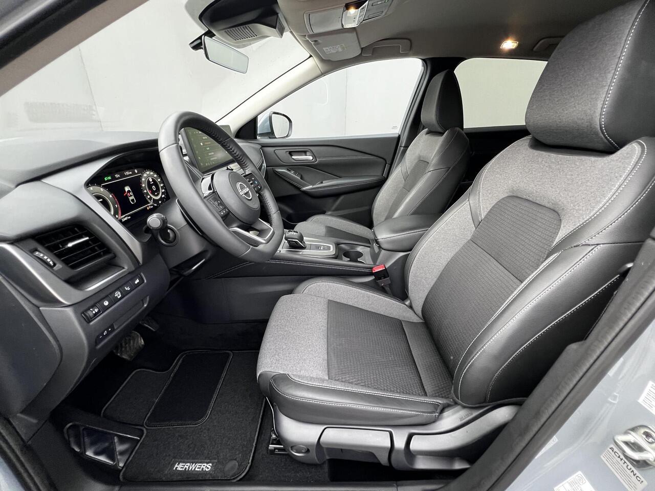 Nissan QASHQAI 1.3 MHEV Xtronic N-Connecta / Fabrieksgarantie tot 03-2028 / Facelift Nieuw Model / Cold Pack / HUD / Trekgewicht 1800 kg / Stuur-, Stoel en Voorruit verwarming / Elektrische achterklep / Camera 360° / Adaptief CC / Apple Carplay Android Auto /18" LM wie