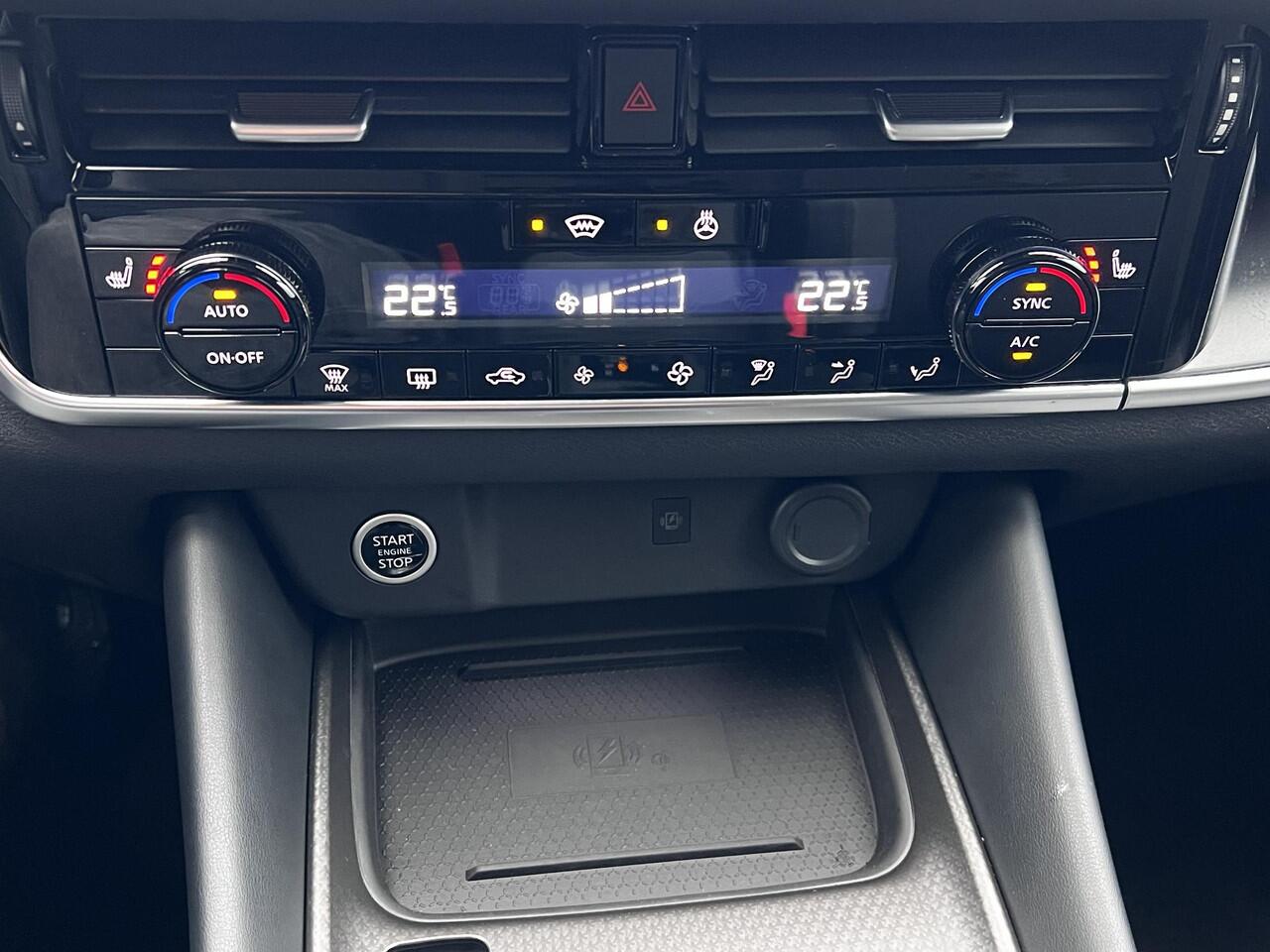 Nissan QASHQAI 1.3 MHEV Xtronic N-Connecta / Fabrieksgarantie tot 03-2028 / Facelift Nieuw Model / Cold Pack / HUD / Trekgewicht 1800 kg / Stuur-, Stoel en Voorruit verwarming / Elektrische achterklep / Camera 360° / Adaptief CC / Apple Carplay Android Auto /18" LM wie