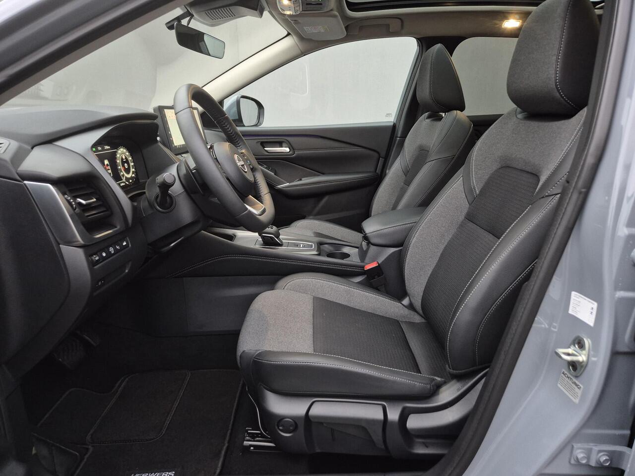 Nissan QASHQAI 1.3 MHEV Xtronic N-Connecta Automaat / Fabrieksgarantie tot 03-2028 / Facelift / Cold pack / Pack Easy / Allseason banden / HUD / Panoramadak / Elektrische achterklep / Trekgewicht 1800 kg / Rondomzicht camera /