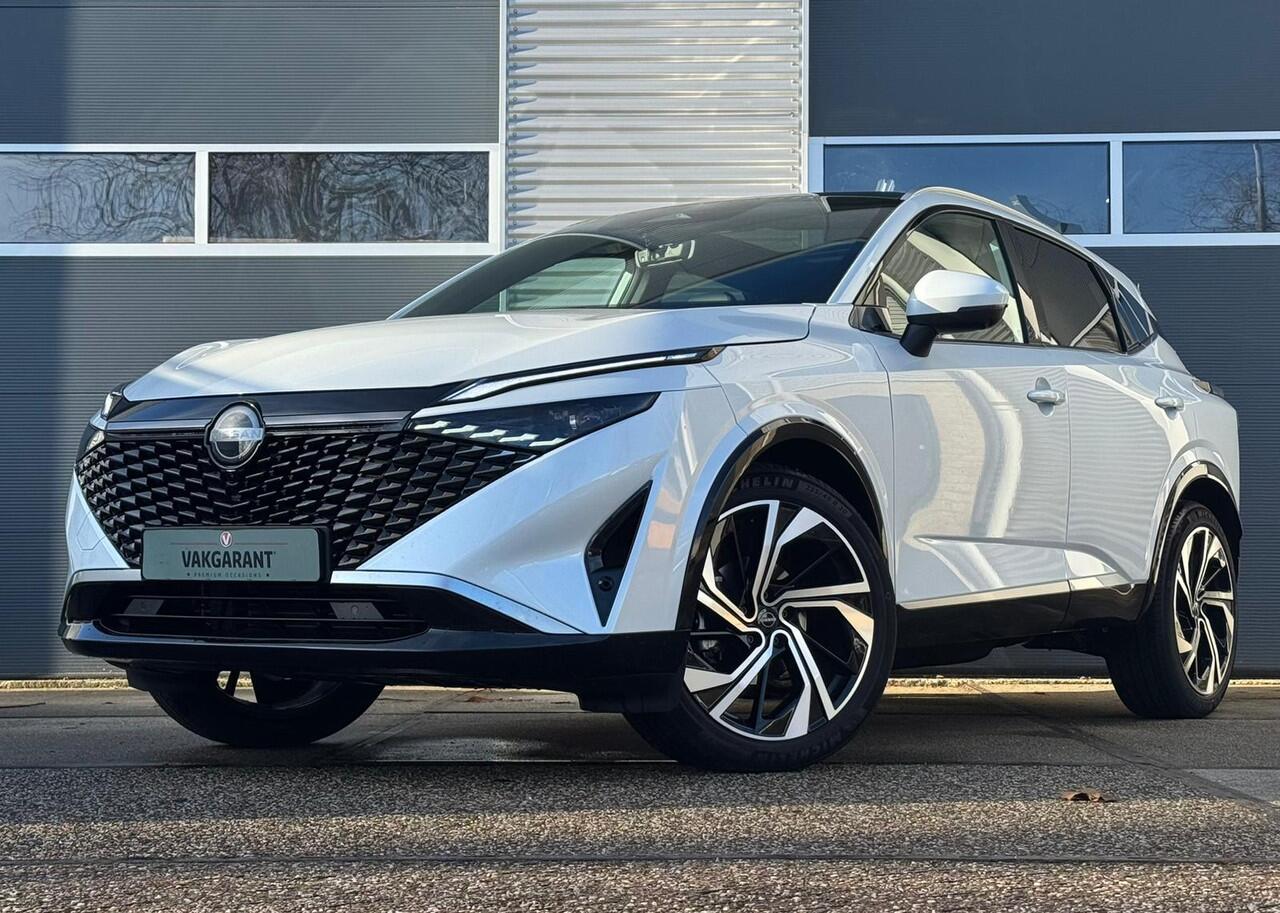 Nissan QASHQAI 1.3 MHEV Xtronic Tekna Plus |Pano |BOSE |HUD |Sfeer |Alcantara |360° |Keyless |Massage |Memory |Stoel/Stuur/Voorruitverw.