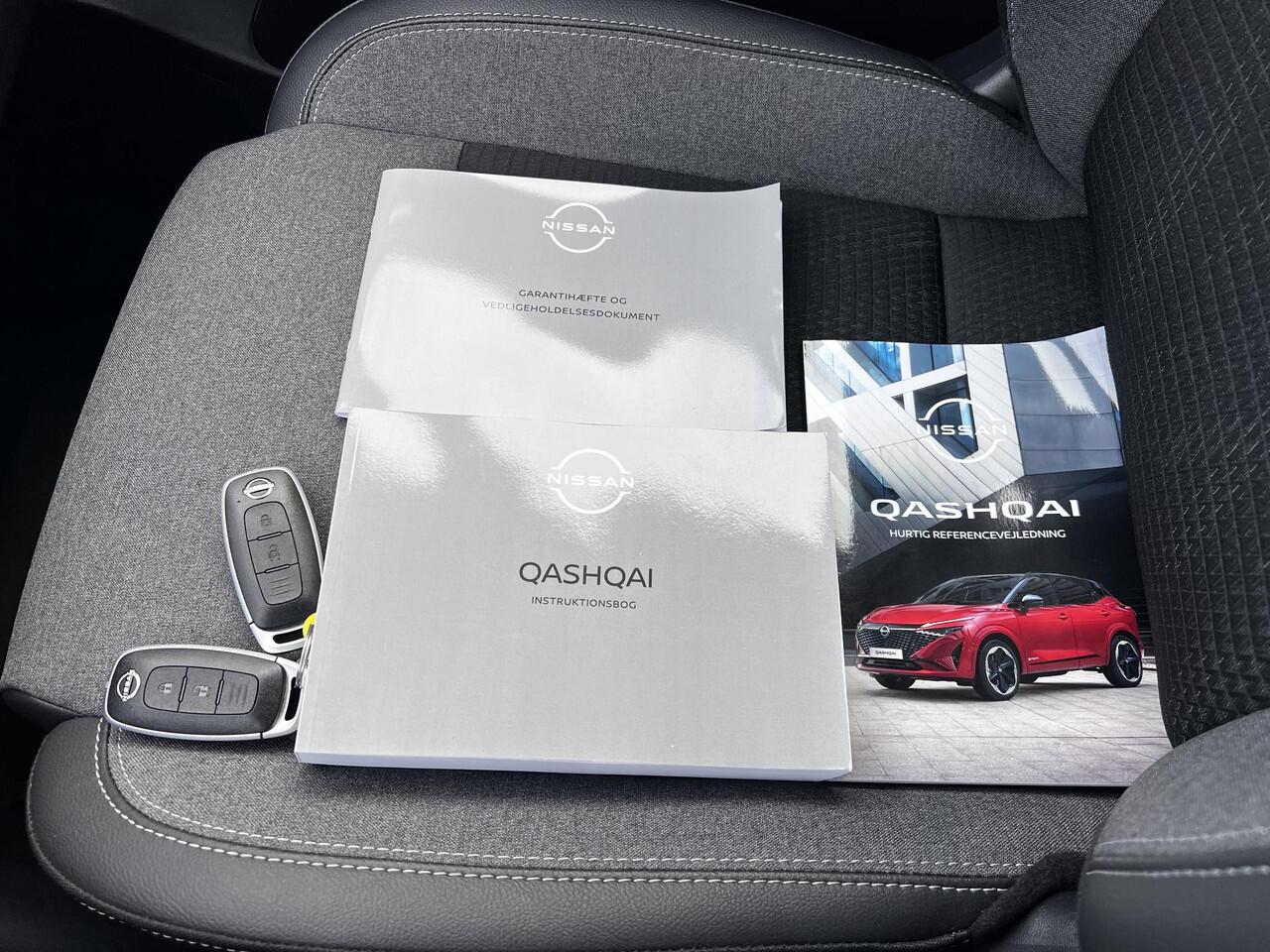 Nissan QASHQAI 1.3 MHEV Xtronic N-Connecta Automaat / Fabrieksgarantie tot 05-2028 / 1.800 kg trekgewicht / Navigatie / Cold Pack / Stuur-, stoel- en voorruitverwarming / Apple Carplay Android / 18" LM wielen /