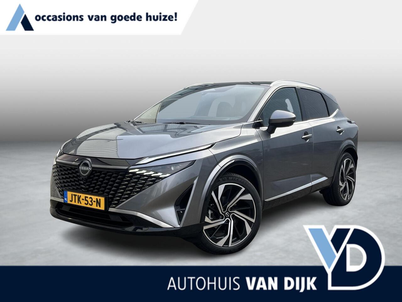 Nissan QASHQAI 1.3 MHEV Xtronic Tekna Plus | Navi/Clima/Adapt.Cruise/Head-Up/Leder/Apple Car-Play-Android Auto/Stoel+Stuur+voorruitverwarming
