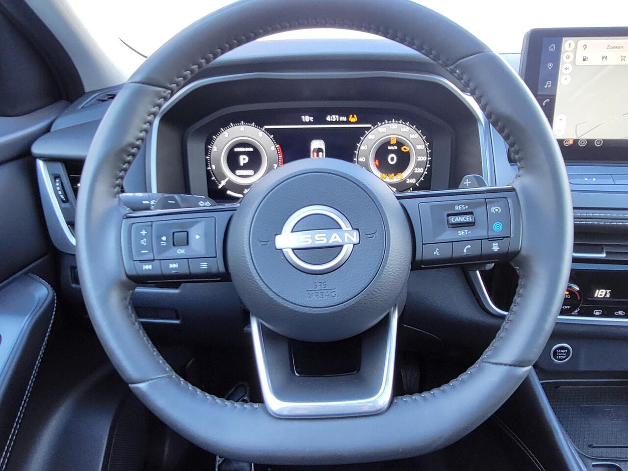 Nissan QASHQAI 1.3 MHEV Xtronic N-Connecta Automaat / HUD / Nieuw Model / Facelift / Design Pack / Cold Pack / Allseason banden / Trekgewicht 1800 kg / Stuur-, Stoel en Voorruitverwarming / Elektrische achterklep /Rondomzicht camera / Adaptief CC /