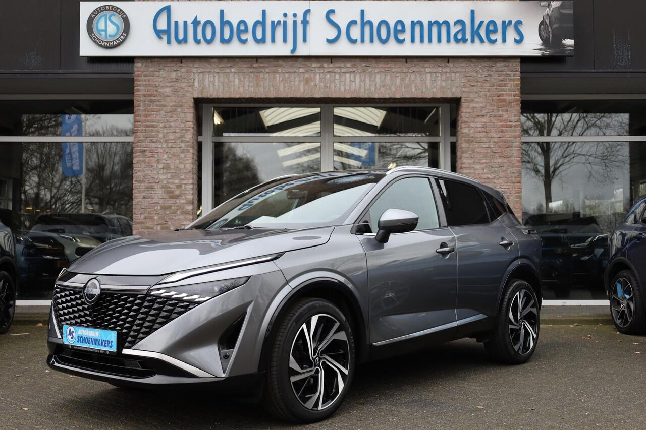 Nissan QASHQAI 1.3 MHEV Xtronic Tekna Plus HUD PANO BOSE LEER+ALCANTARA MEMORY ACC PRO-PILOT MASSAGE CARPLAY 360-CAMERA RUIT/STUUR/STOELVERWARMING DAB 20"LMV 2xKEYLESS ELEK.KLEP DODEHOEK/VERKEERSBORDDETECTIE ENZ.