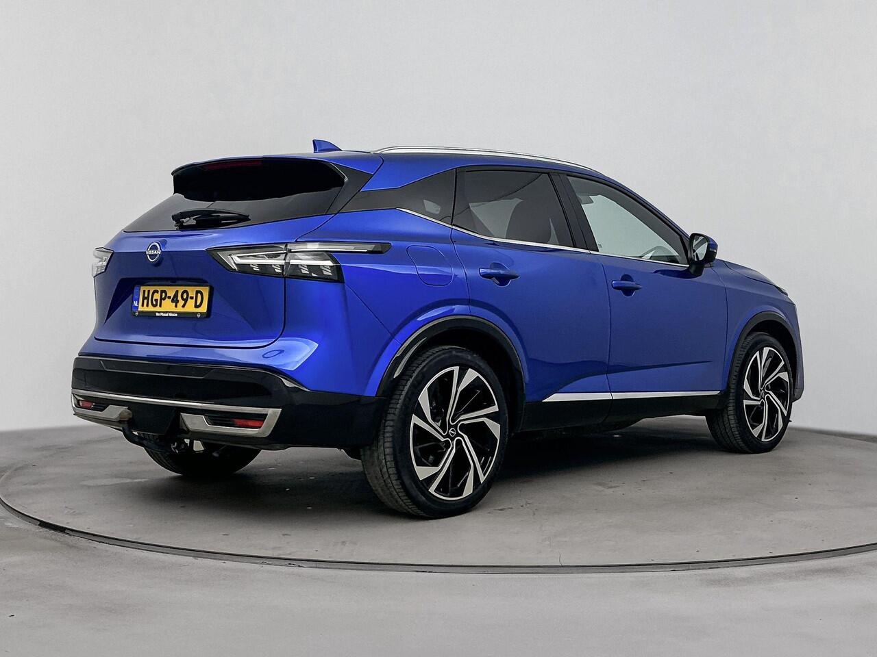 Nissan QASHQAI 1.3 MHEV Xtronic Tekna Plus 158PK | Trekhaak 1800KG | Head-Up Display | BOSE Audio | Google Navigatie | Stoelmassage | Stoel,- Stuur en Voorruitverwarming | Panoramadak | Apple CarPlay & Android Auto