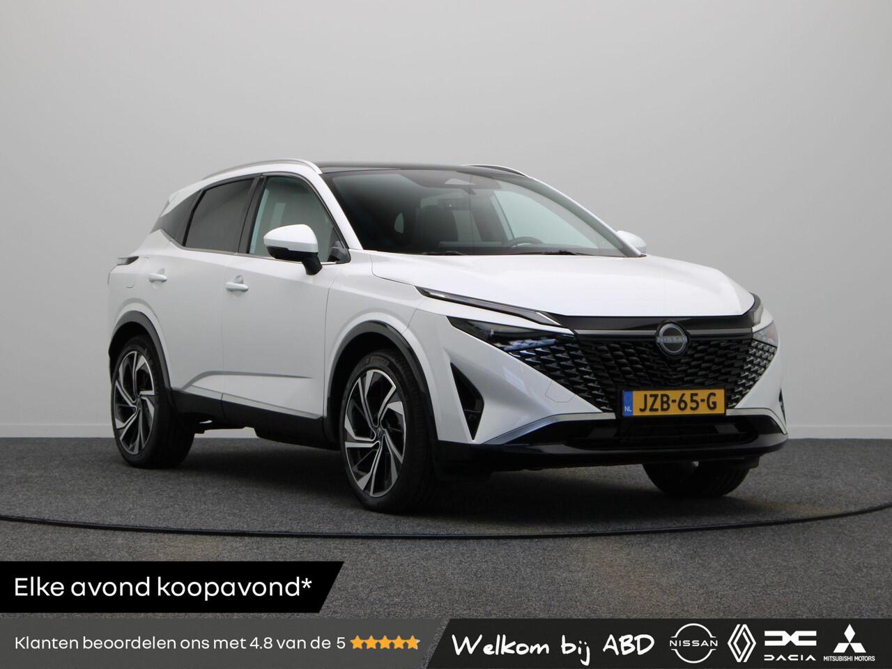 Nissan QASHQAI 158pk MHEV Xtronic Tekna Plus | Panorma dak | Lederen bekleding | BOSE audio | Rondomzicht camera | Sfeerverlichting | Pilot Assist | 1800KG trekgewicht! |