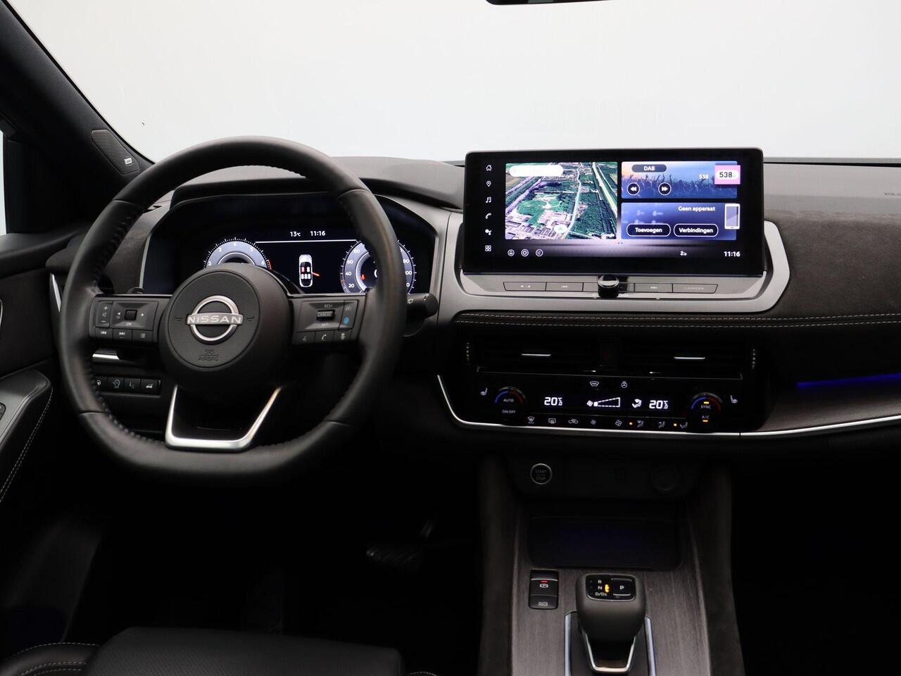 Nissan QASHQAI 158pk MHEV Xtronic Tekna Plus | Panorma dak | Lederen bekleding | BOSE audio | Rondomzicht camera | Sfeerverlichting | Pilot Assist | 1800KG trekgewicht! |