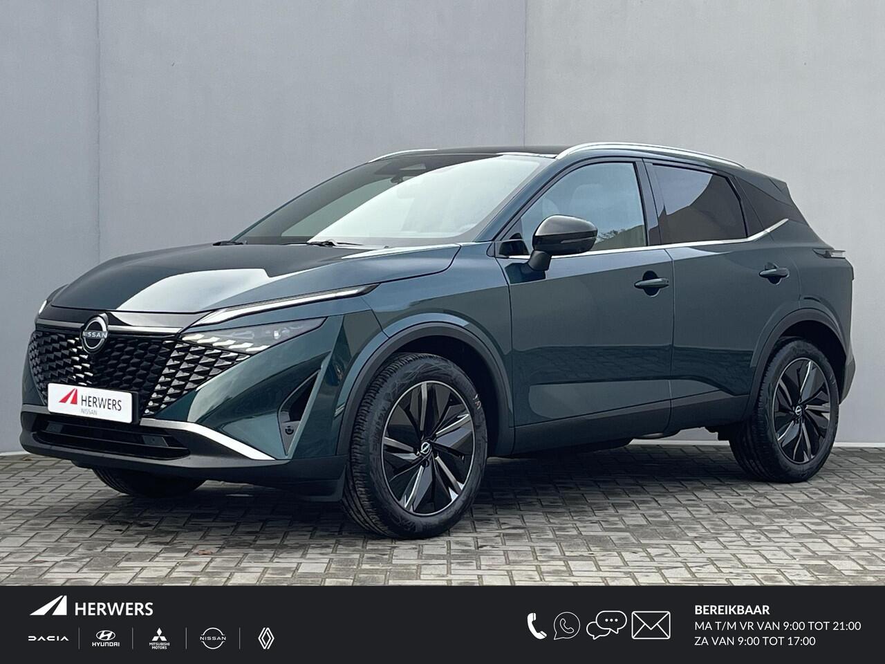 Nissan QASHQAI 1.3 MHEV Xtronic Tekna / ¤5000,- Nissan Voorraadvoordeel / Nieuw uit voorraad leverbaar! / Panoramadak / HUD / 360° Camera / Apple Carplay & Android Auto / Elektrisch Verstelbare Bestuurdersstoel met geheugenset / Google Maps Navigatie / Keyless Entry & 