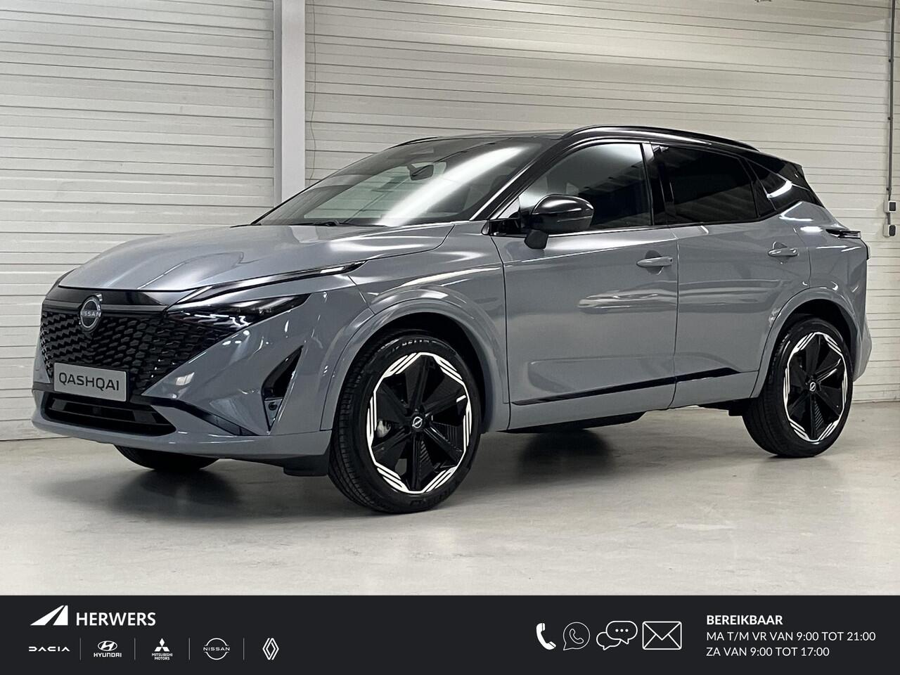 Nissan QASHQAI 1.3 MHEV Xtronic N-Design / ¤5000,- Nissan Voorraadvoordeel / Nieuw uit Voorraad Leverbaar / Panoramadak / Stoel- en Stuurverwarming / Verwarmde Voorruit /