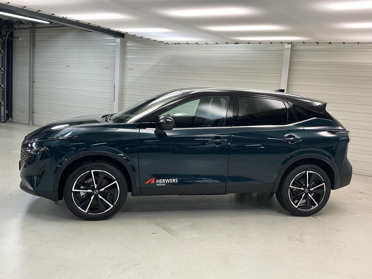 Nissan QASHQAI 1.5 e-Power Tekna / Demonstratieauto / Trekhaak / All Seasonbanden / Google Maps Navigatie / 360 Graden Camera / Adaptive Cruise Control / Lederen Bekleding / Climate Control / Elektrische Stoelverstelling met Geheugenfunctie / Elektrische Kofferbak /