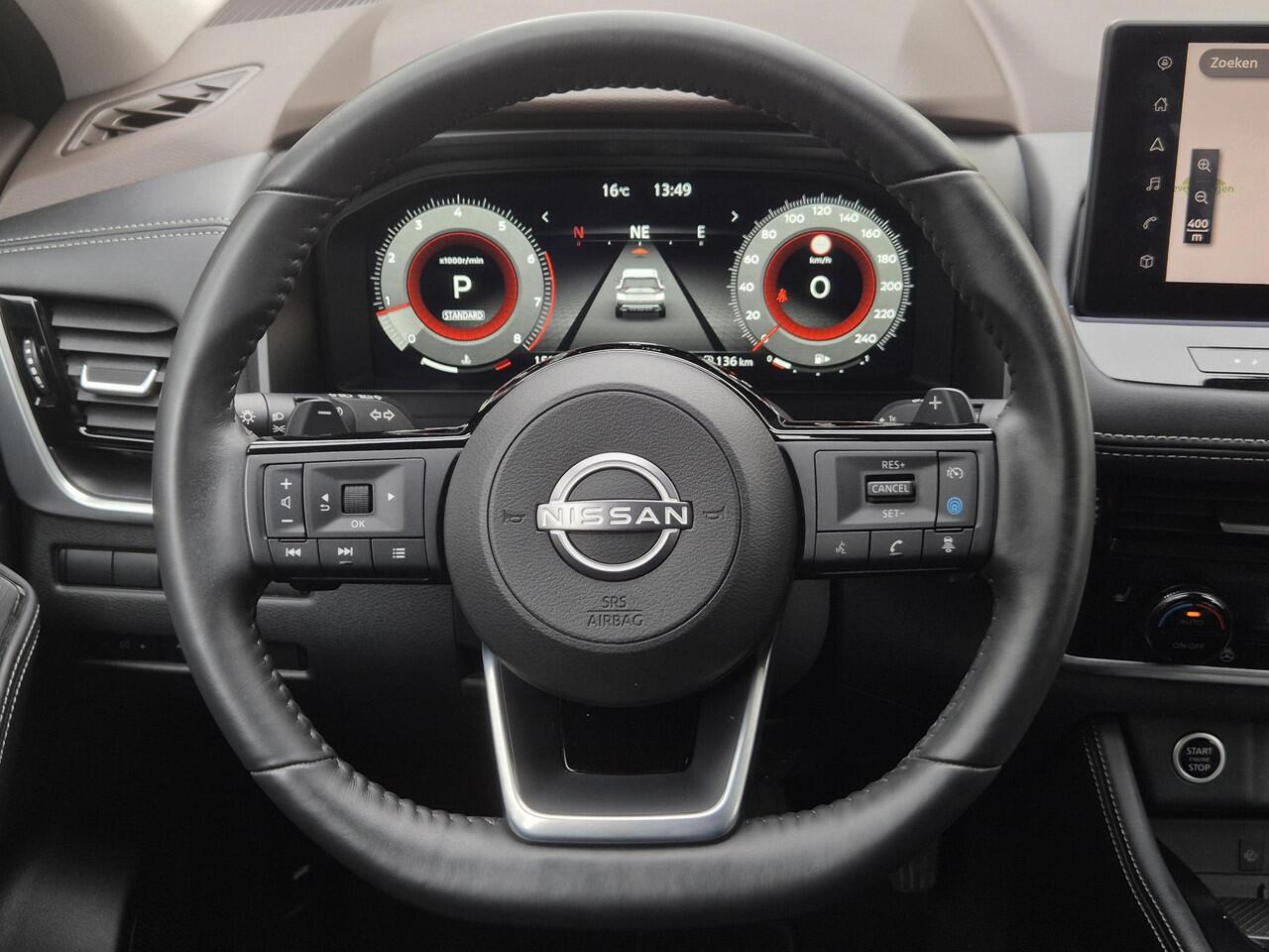 Nissan X-TRAIL 1.5 MHEV 163pk Tekna Automaat / HUD / Trekgewicht 2000 Kg / Elektrische achterklep / Apple Carplay Android Auto / Stuur-, Stoel en Achterbankverwarming / Adaptief CC / Rondomzicht camera / Voorruit verwarming /