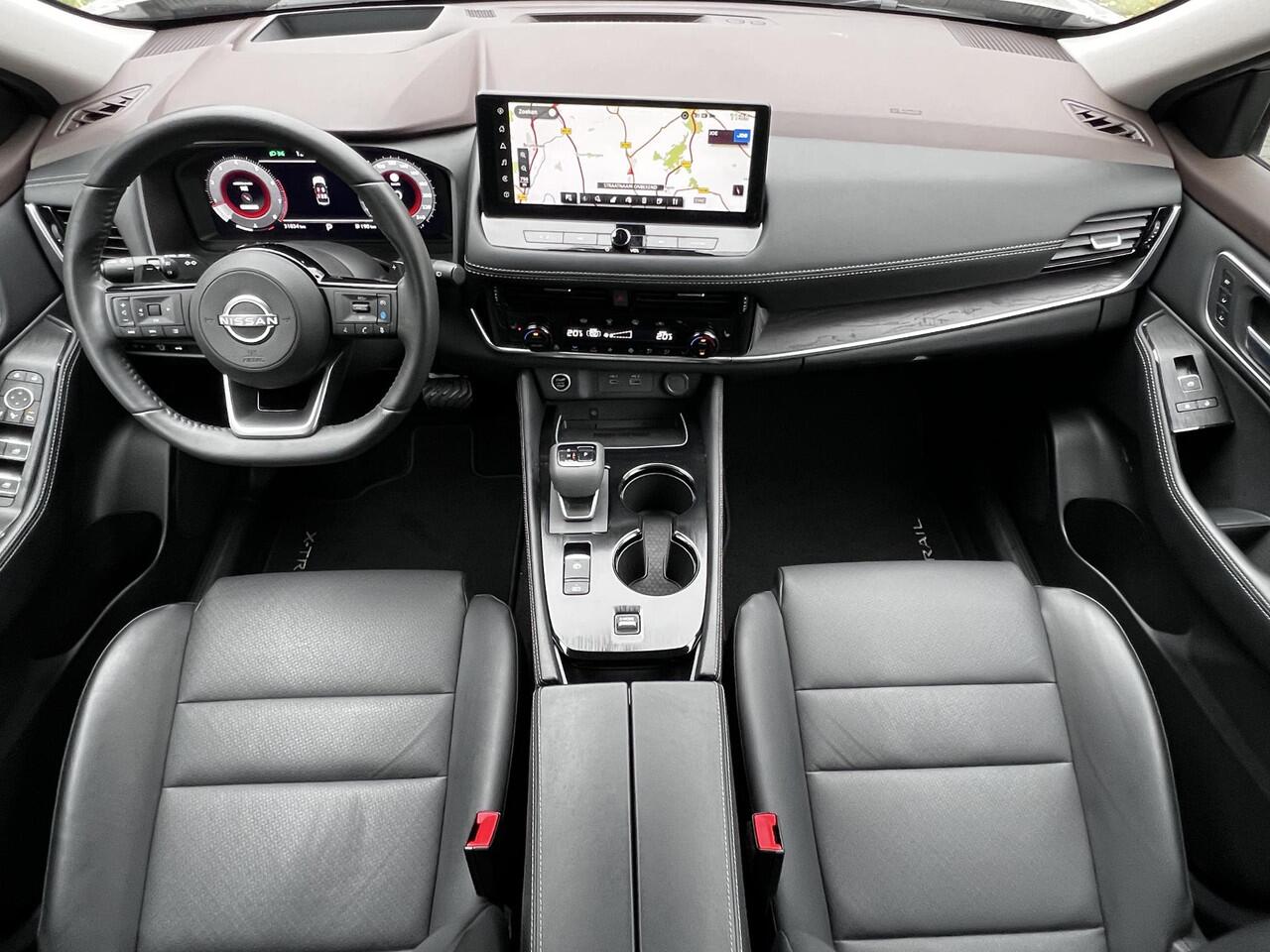 Nissan X-TRAIL 1.5 MHEV 163pk Tekna 5 zits Automaat / Trekgewicht 2000 Kg / HUD / Elektrische achterklep / Apple Carplay Android Auto / Stuur-, Stoel en achterbankverwarming / Adaptief CC / 360 ° camera / Voorruit verwarming /