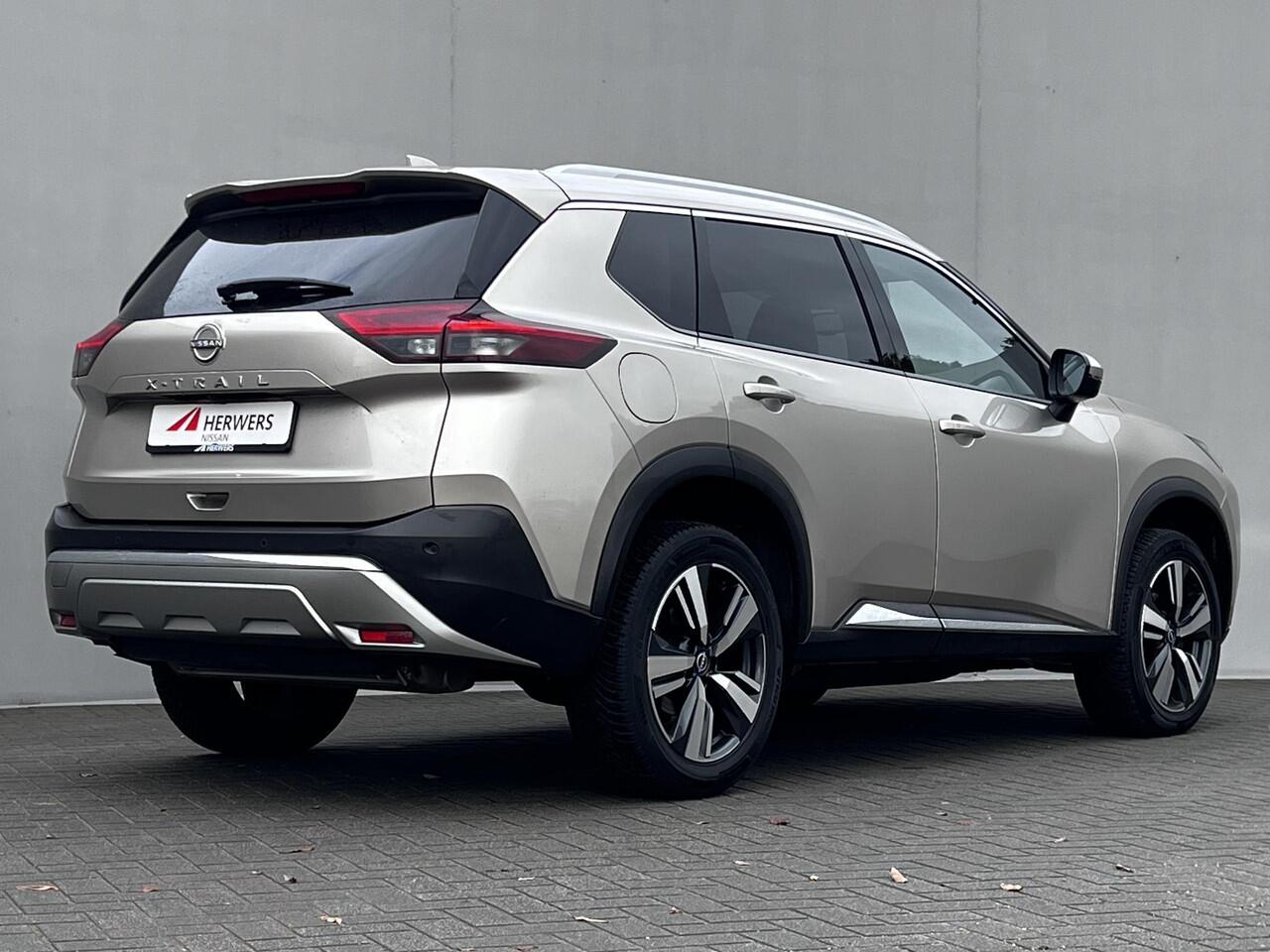 Nissan X-TRAIL 1.5 MHEV 163pk Tekna 5 zits Automaat / Trekgewicht 2000 Kg / HUD / Elektrische achterklep / Apple Carplay Android Auto / Stuur-, Stoel en achterbankverwarming / Adaptief CC / 360 ° camera / Voorruit verwarming /