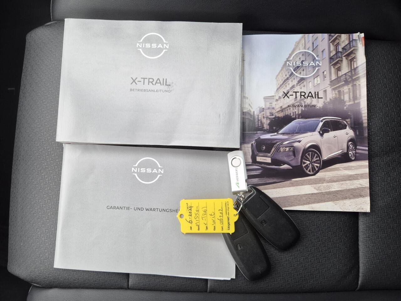 Nissan X-TRAIL 1.5 e-4orce Tekna 4WD Automaat / 1800kg Trekgewicht / HUD / Allseason banden / Elektrische achterklep Stuur-, Stoel en Achterbank verwarming / Rondomzicht camera / Adaptief CC / Voorruit verwarming / Keyless Entry/Start /