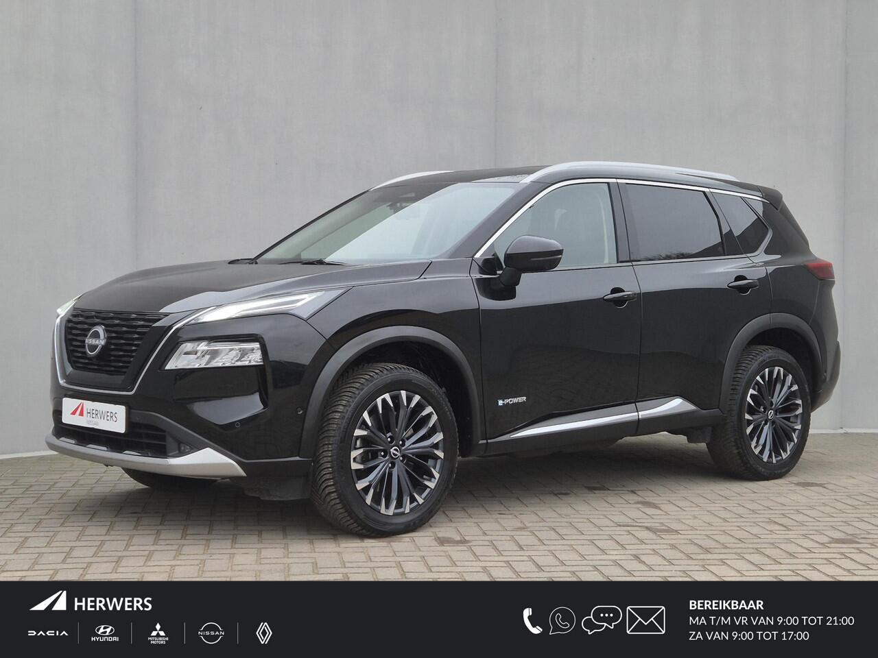 Nissan X-TRAIL 1.5 e-Power e-4orce Tekna 4WD Automaat / Fabrieksgarantie tot 10-2027<100.000km / Dealer onderhouden / All Season banden / Trekgewicht 1800 kg / Head Up Display / Elektrische achterklep / Adaptief cruise control / Rondomzicht camera /