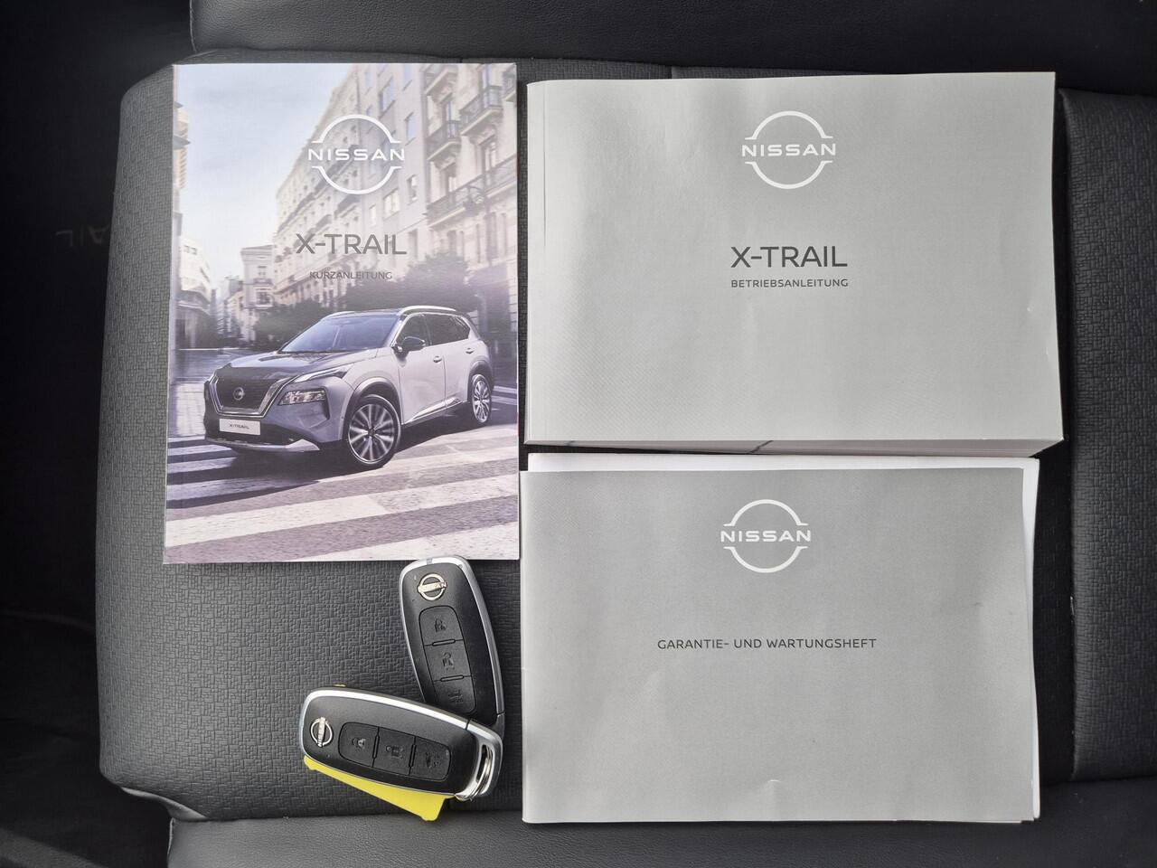 Nissan X-TRAIL 1.5 e-Power e-4orce Tekna 4WD Automaat / Fabrieksgarantie tot 10-2027<100.000km / Dealer onderhouden / All Season banden / Trekgewicht 1800 kg / Head Up Display / Elektrische achterklep / Adaptief cruise control / Rondomzicht camera /