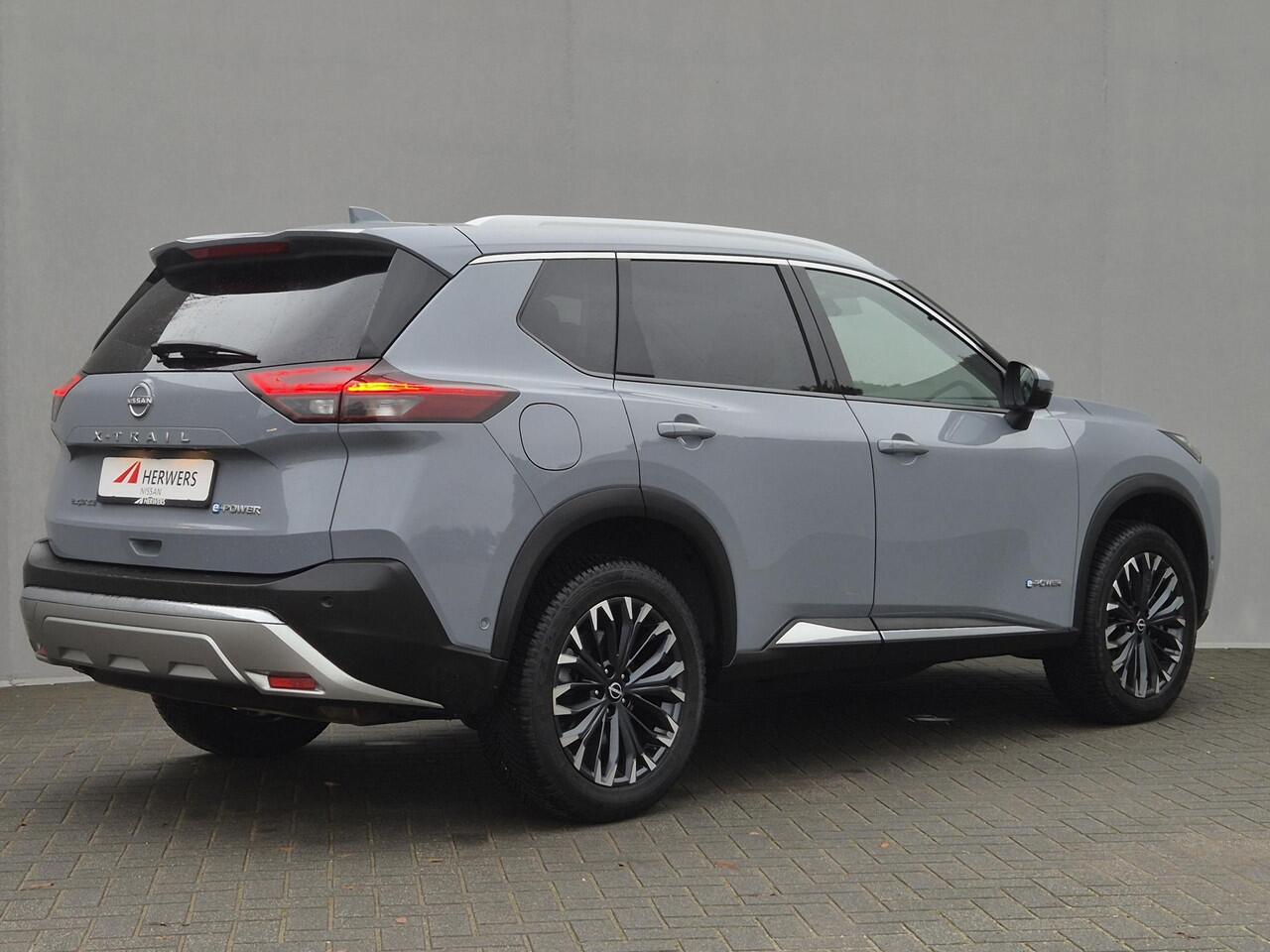 Nissan X-TRAIL 1.5 e-4orce Tekna 4WD Automaat / HUD / Allseason banden / Elektrische achterklep Stuur-, Stoel en Achterbankverwarming / Rondomzicht camera / Adaptief CC / Trekgewicht 1800 kg / Voorruit verwarming /