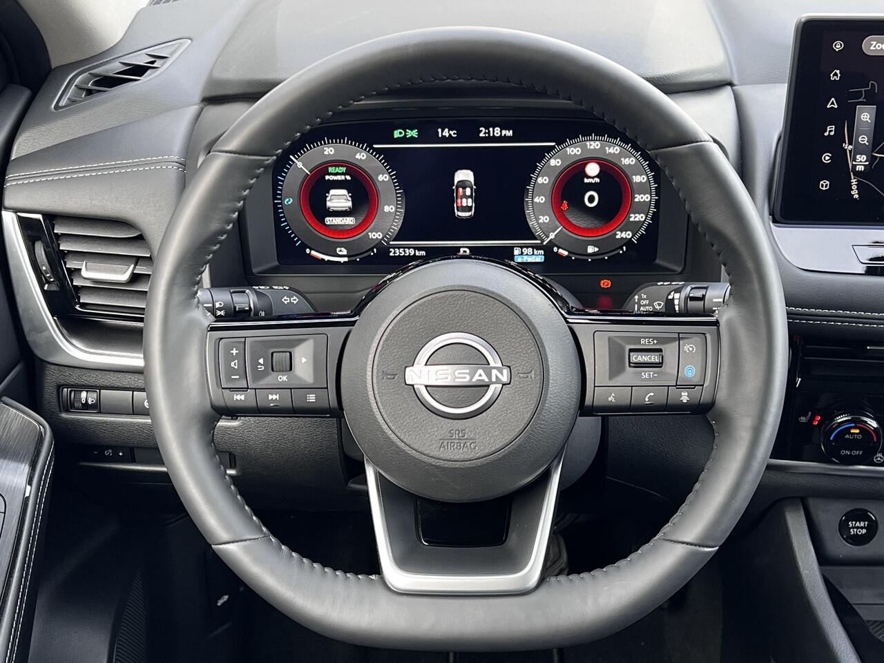 Nissan X-TRAIL 1.5 e-Power N-Connecta Automaat / Fabrieksgarantie tot 03-2028 / Navigatie / Leder / Stuur-, stoel- en achterbankverwarming / Elektr. stoelen en klep / 18" LM wielen + All Season banden /