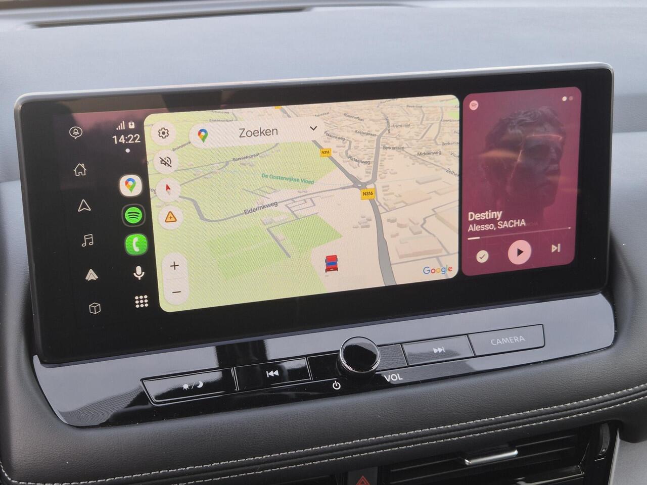 Nissan X-TRAIL 1.5 e-Power Tekna Automaat / Fabrieksgarantie tot 05-2028 / Dealer onderhouden / All Season banden / Stuur-, Stoel en Achterbank verwarming / Head Up Display / Elektrische achterklep / Rondomzicht camera / Adaptief CC /