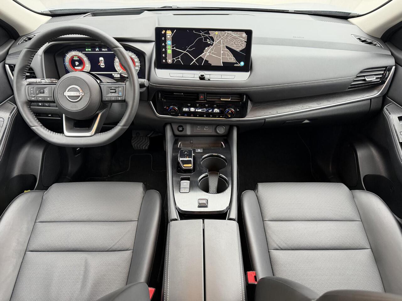 Nissan X-TRAIL 1.5 e-Power Tekna / Fabrieksgarantie tot 3-2028 / Dealer Onderhouden / HUD / 360 Camera / Lederen Bekleding / Adaptieve Cruise / Elektr. Stoelen + Memory / Elektr. Achterklep / Dodehoek Detectie / DAB / LED /