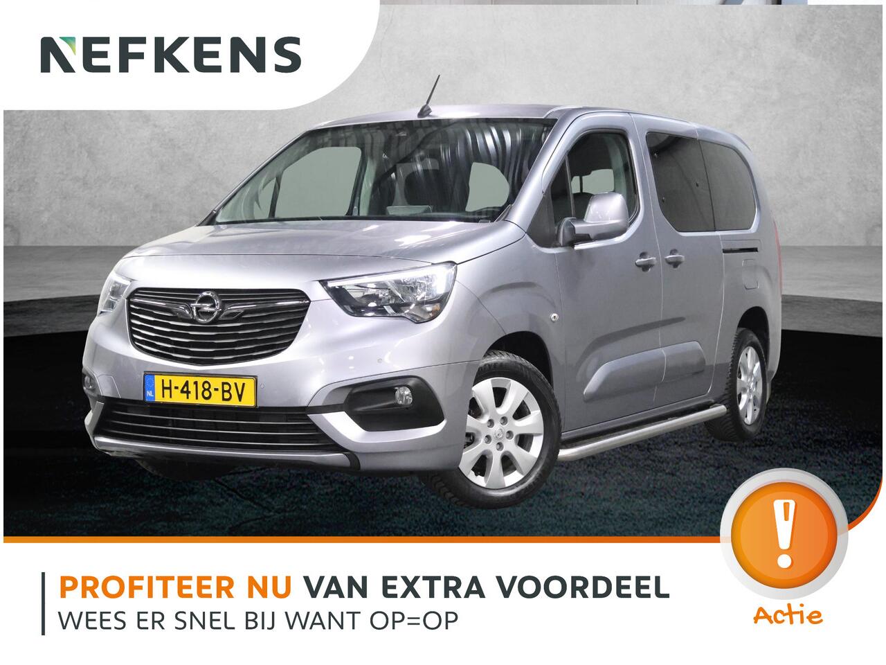 Opel COMBO TOUR 110PK L2H1 Edition | 1ste eigenaar | AppleCarplay/Android Auto | 7 persoons | Camera | Stuur verwarmd | 2 schuifdeuren | Armsteun | Navigatie | Airco | Isofix | Privacy Glass | Parkeersensoren |