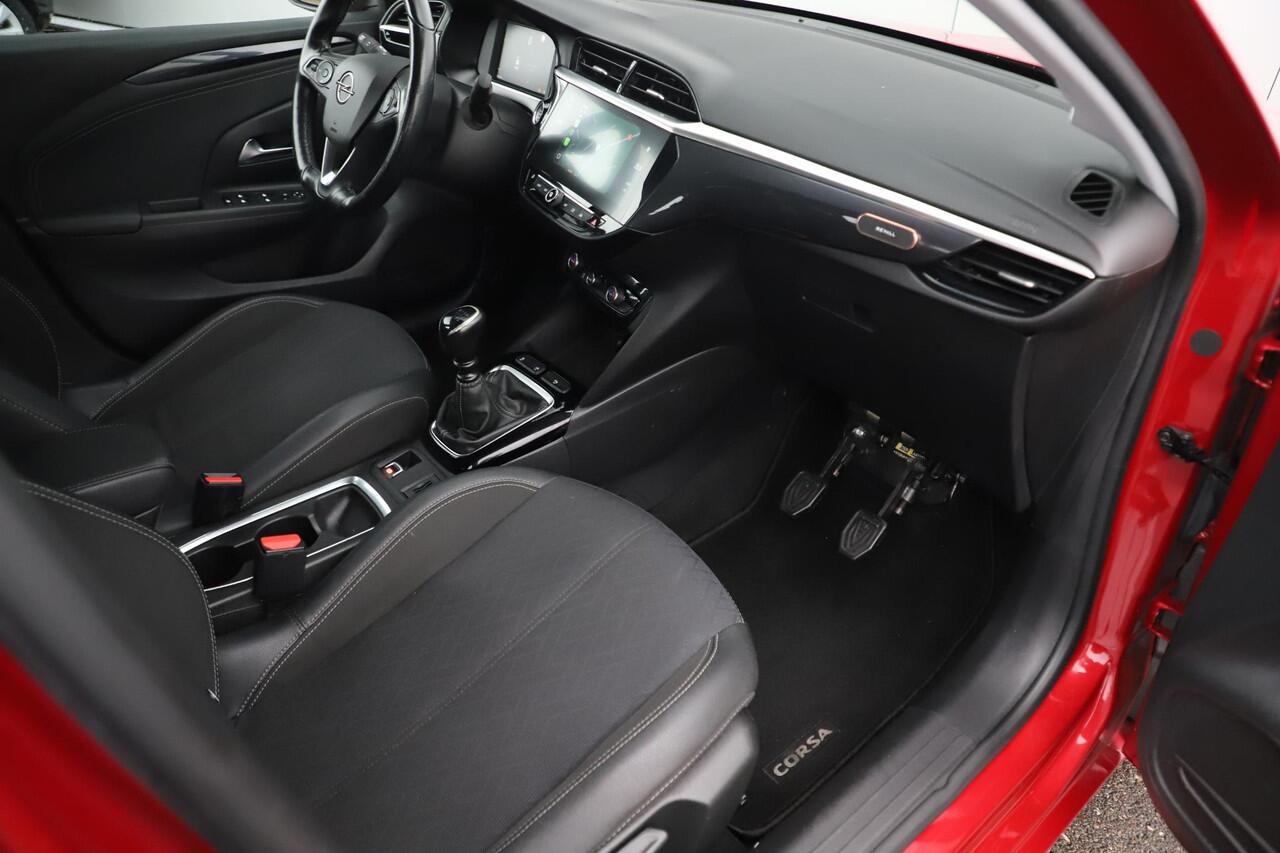 Opel CORSA 1.2 Elegance 102PK Lesauto Dubbele Bediening Half Leder 16 inch LMV Keyless Virtual Cockpit Climate Cruise Control Navigatie Achteruitrijcamera LED Parkeersensors Dodehoek