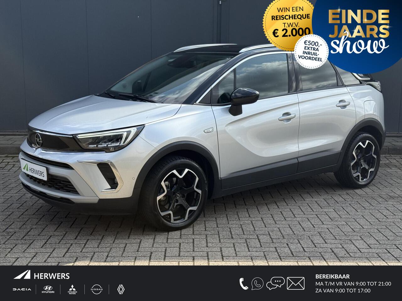 Opel Crossland 1.2 Turbo Ultimate / Comfortstoelen voor AGR / Alcantara / 17" Lichmetalen velgen / Navigatie / Apple Carplay - Android auto / Achteruitrijcamera /