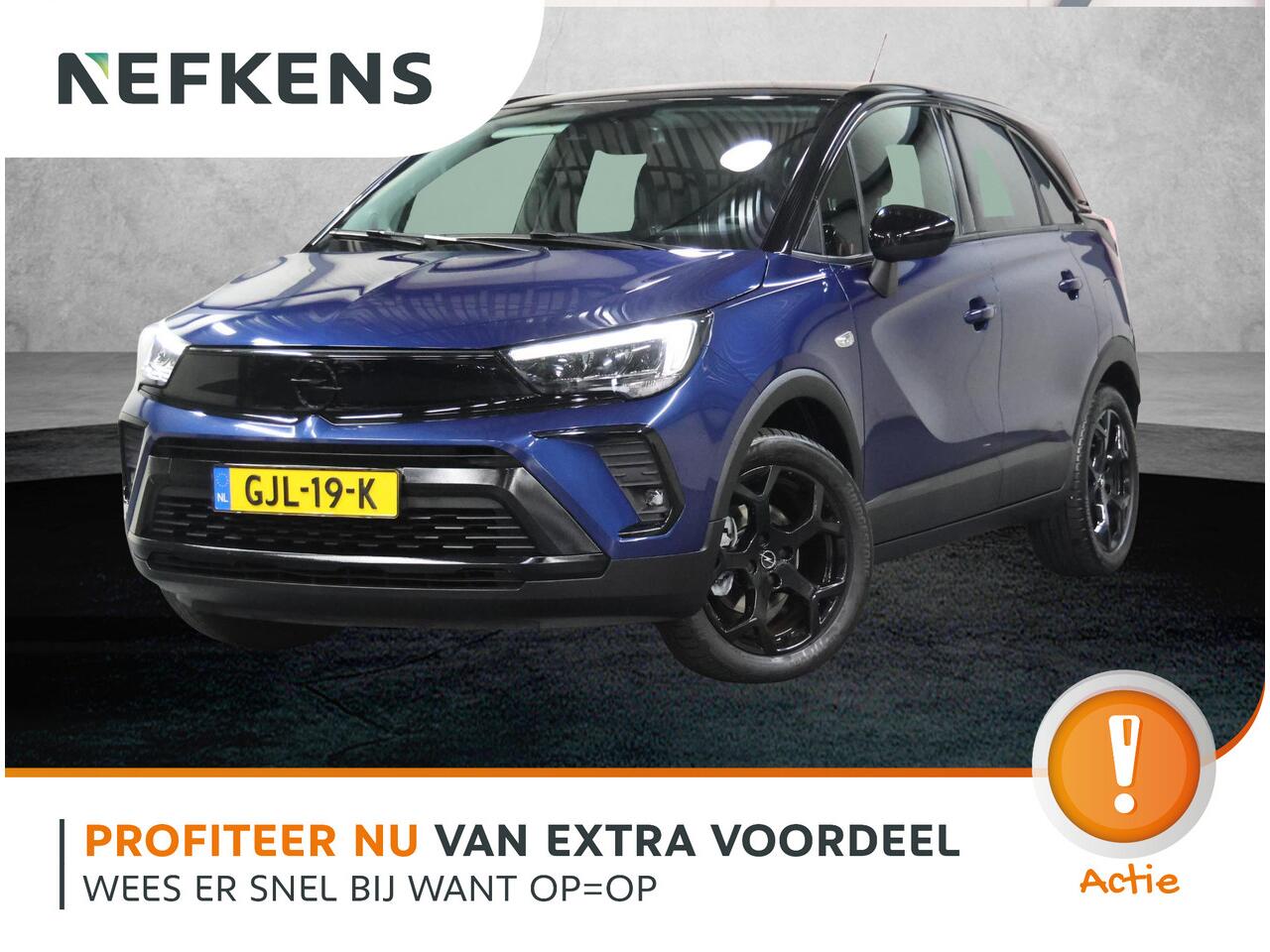 Opel Crossland 1.2 130PK Turbo Level 4 | Trekhaak | Parkeersensoren | AGR Bestuurdersstoel | Armsteun | Navigatie | Cruise Control | Climate Control | AppleCarPlay/AndroidAuto | Two-Tone | LED | Privacy Glass | Isofix |