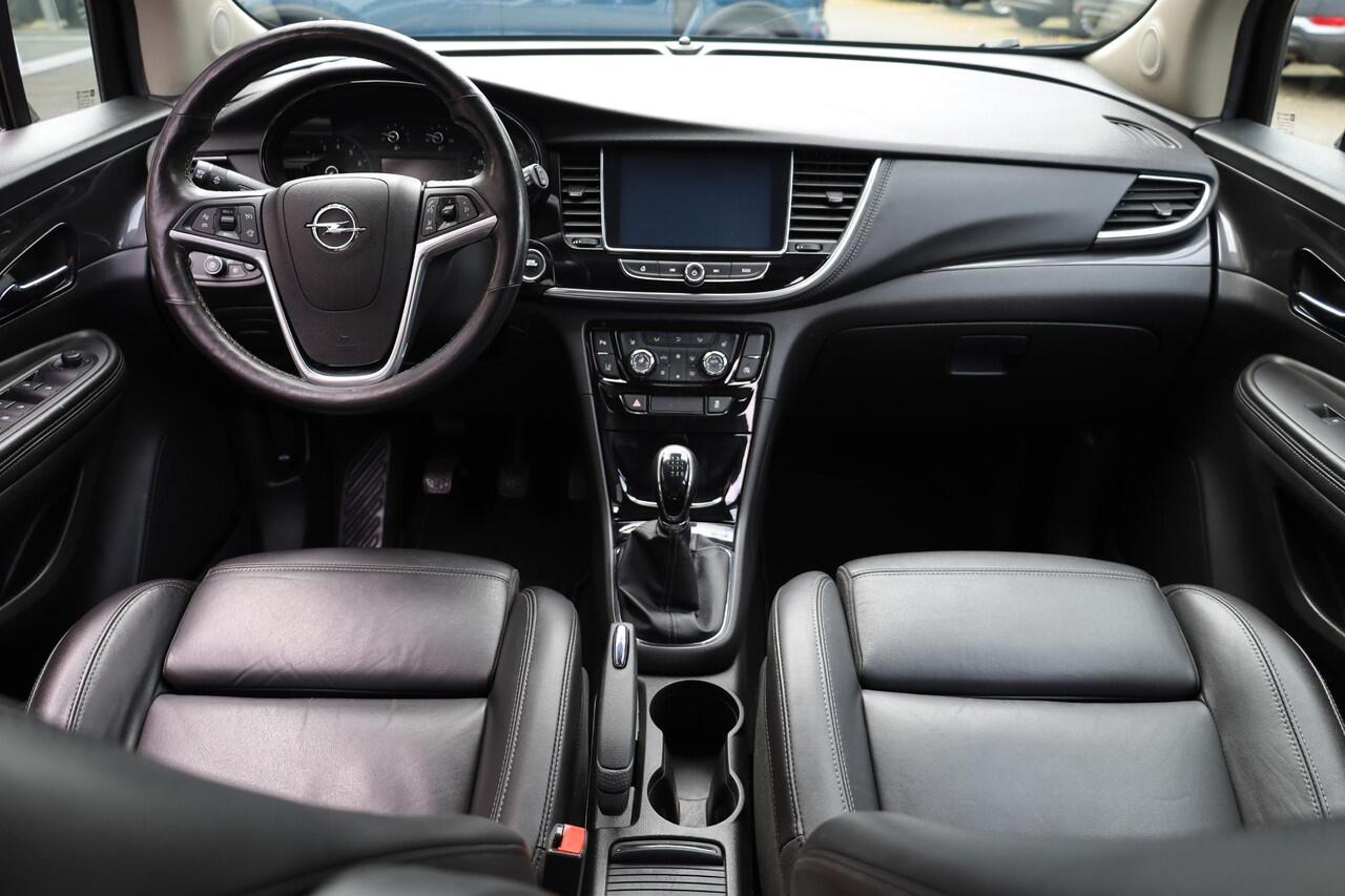 Opel MOKKA X 1.4 Turbo LEER TREKHAAK-AFN STOEL/STUURVERW. CARPLAY CAMERA PANO CRUISE CLIMA NAVI VOICE ELEC-VERST-STOELEN 2XPDC 19''LMV