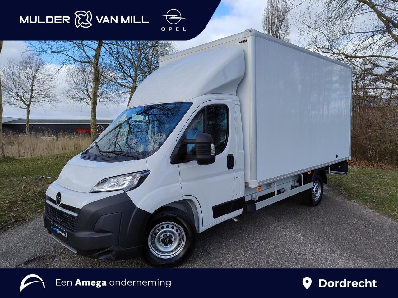 Opel MOVANO BAKWAGEN L3 HEAVY 3.5t 2.2 BlueHDI 180pk | BPM vrij | CITYBOX met achterdeuren en toebehoren | Multimedia | NAVI | Apple Carplay | Android Auto | Digital cockpit | Stuurwielbediening | Automatische airco | Extra brede buitenspiegels | Verzwaarde vering | 
