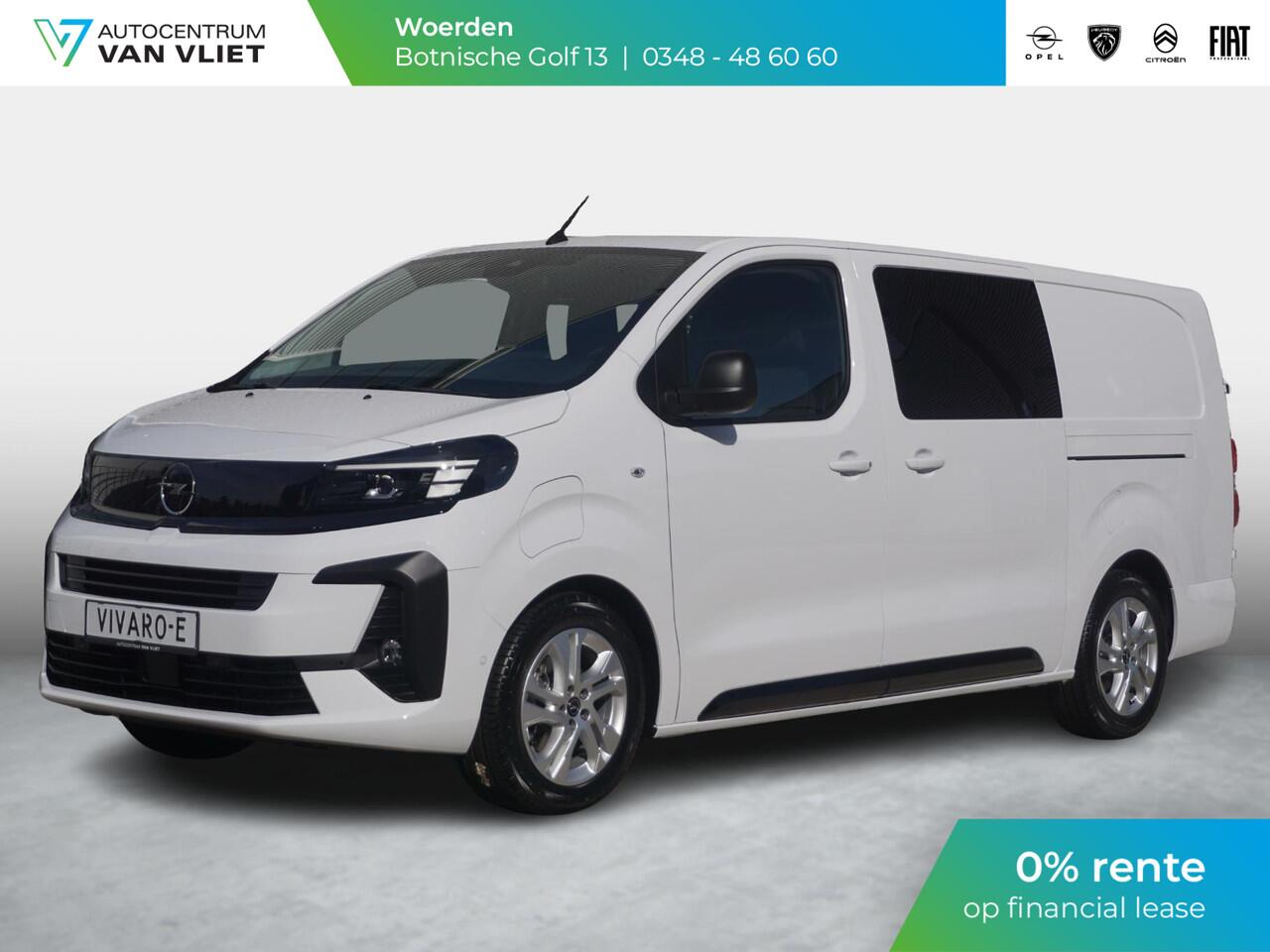 Opel VIVARO Electric 75 kWh Dubbele Cabine | 2x schuifdeur | 0% rente | 8 jaar garantie | Dynamic Surround View Pakket| Comfort Pakket | Exterieur Pakket | Winterpakket | Apple Carplay | rondom zicht camera's | LM velgen | Dodehoek detectie | parkeersensoren voor & a