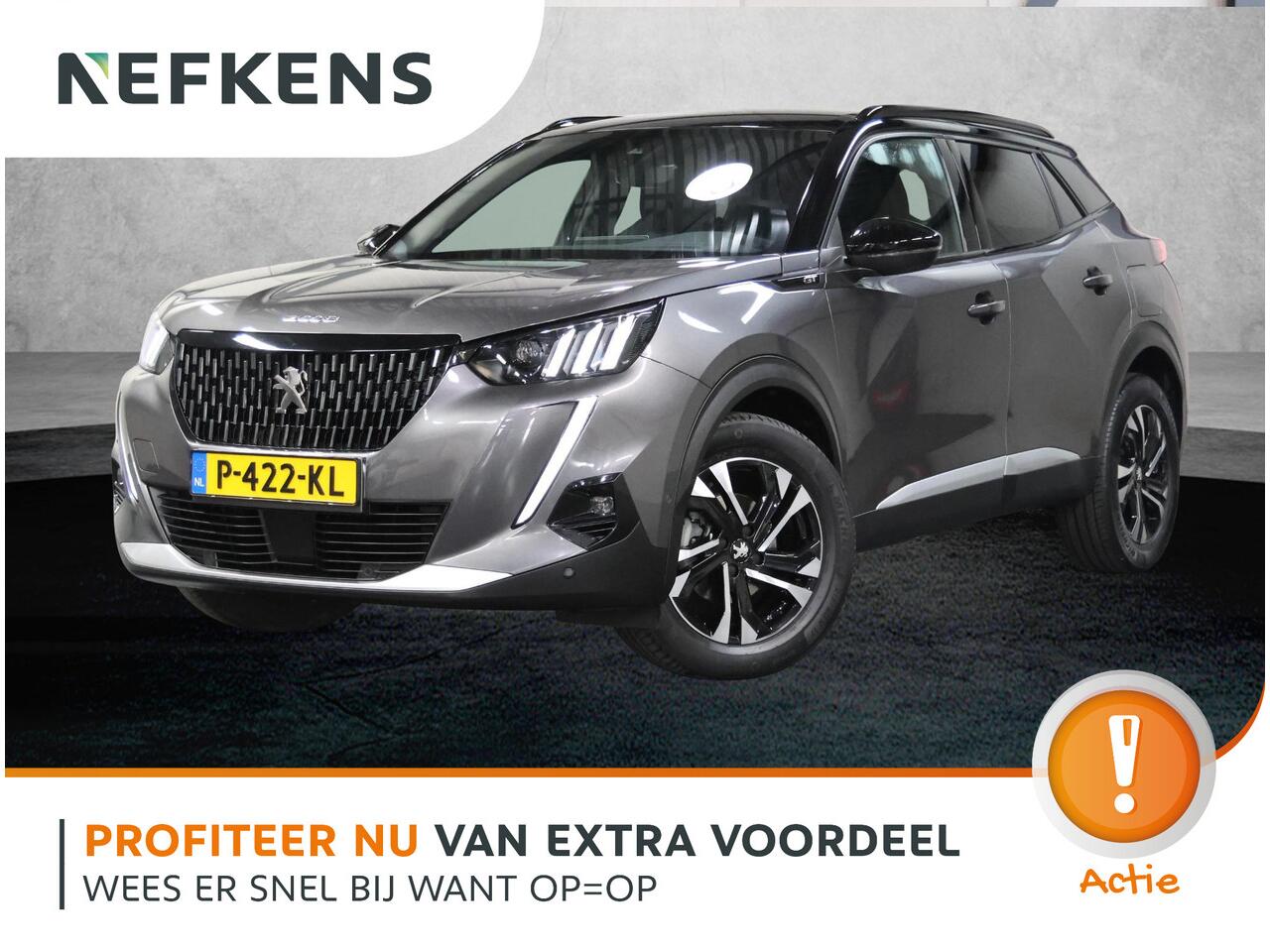 Peugeot 2008 1.2 130PK GT | AppleCarplay/Android Auto | 18"LMV | Camera | AUTOMAAT | Keyless | Cruise Control | Climate Control | Camera | FULL LED | Two-Tone | Sfeerverlichting | Isofix | Privacy Glass |