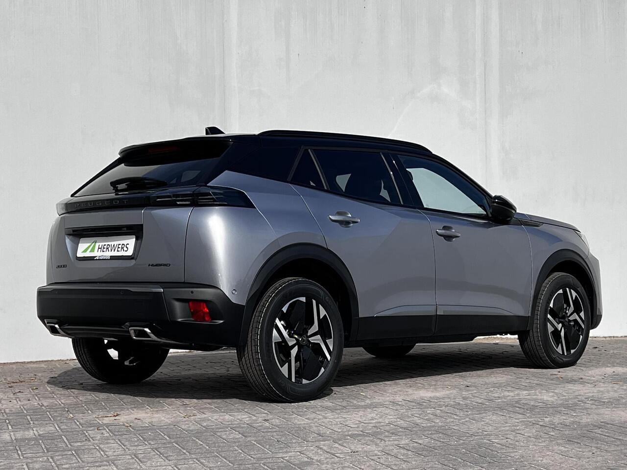 Peugeot 2008 Hybrid 145 GT / Nieuw, veel voordeel / tot 8 jaar Garantie / Elektr. schuifdak en bestuurdersstoel / Stoelverwarming / Camera 360° / Adapt. CC / Navi / Apple Carplay Android / 17" LM wielen / ook in zwart leverbaar /