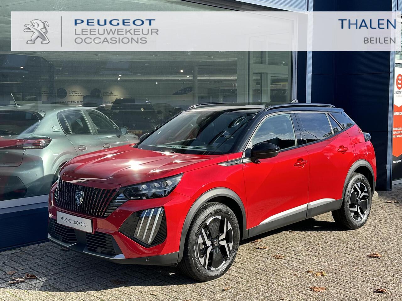 Peugeot 2008 1.2 Hybrid 145 GT Automaat | ¤ 5.500 DEMO VOORDEEL | Navigatie | 360 Graden Camera | Keyless Entry | Full LED Verlichting | Zwart Dak | Adaptieve Cruise Control | Climate Control | Hoge Zitpositie | Apple Carplay | Sportstoelen