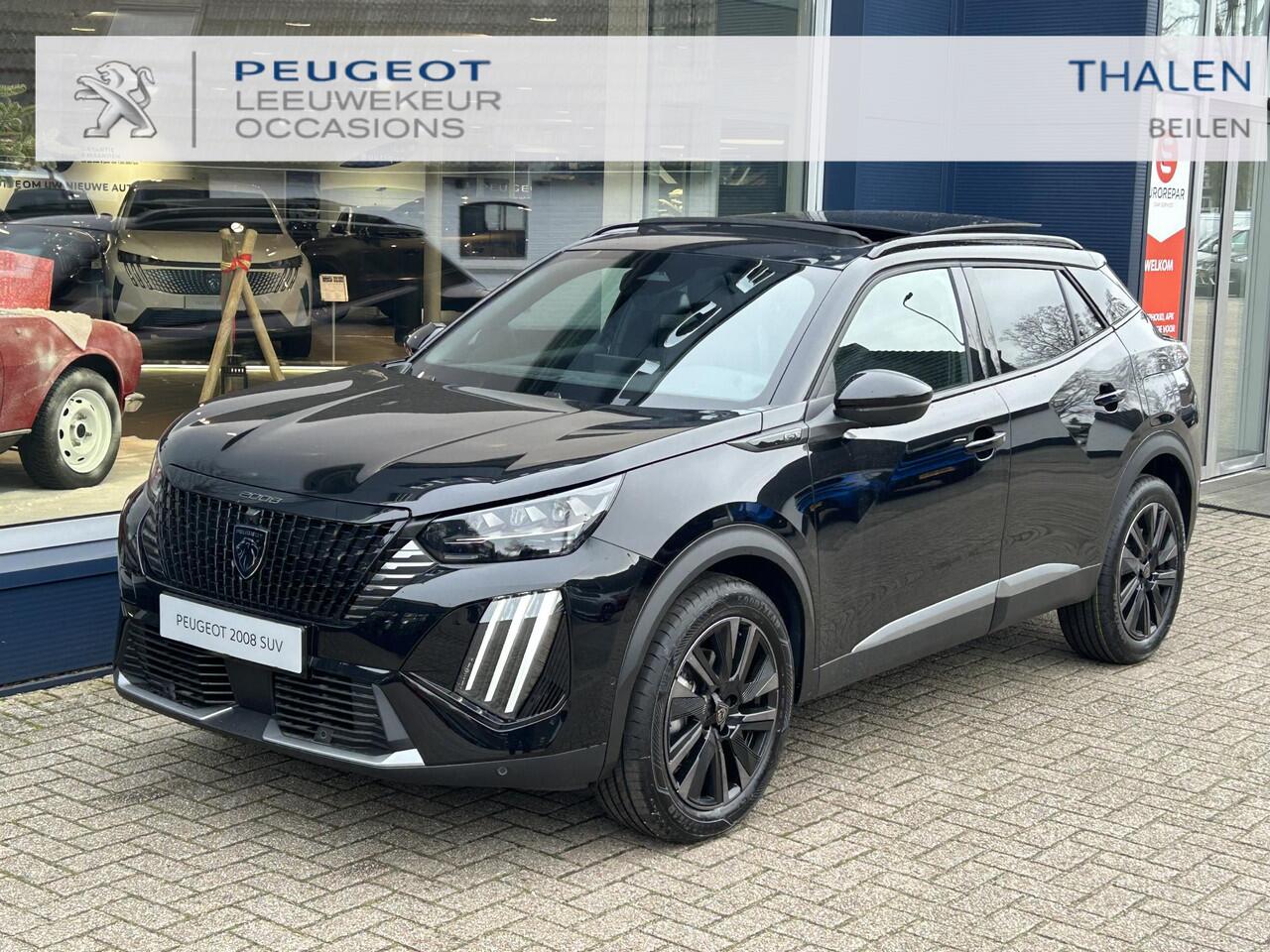 Peugeot 2008 1.2 Hybrid 145 PK GT | Automaat Hybride | VOORRAAD DEAL met ¤7.000 Korting | Panorama Schuif-/Kanteldak | Navigatie | 360 Graden Camera | Keyless Entry | Full LED Verlichting | Zwart Dak | Climate Control | 18" Lichtmetalen Velgen Evissa | Sportstoelen | 