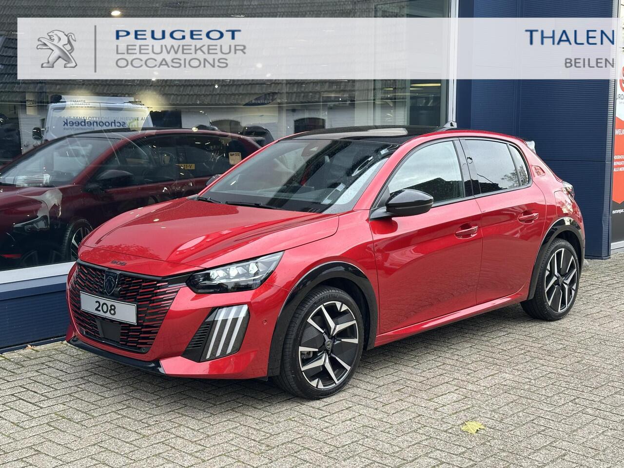 Peugeot 208 1.2 Hybride Automaat 110 PK GT | Full map Navigatie | Drive Assist met Adaptieve Cruise Control | Panoramadak | 360 graden Camera Rondom | Draadloze telefoonlader | Mirrorlink functie voor Apple carplay en Android Auto | Full led koplampen |